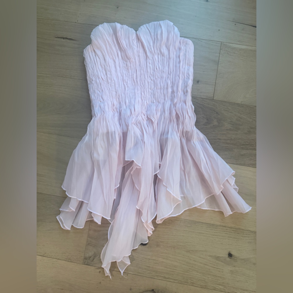 Light Pink Ruffle Bodice Top - Picture 2 of 2
